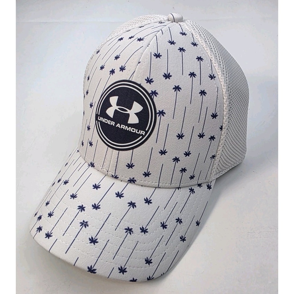 Under‎ Armour Palm Tree Hat Golf Trucker Cap Adjustable White